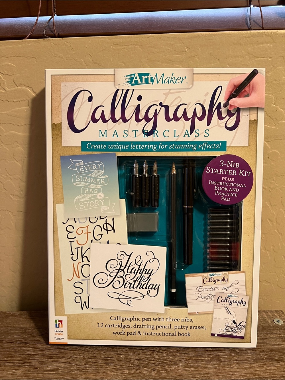 Artmaker Calligraphy Masterclass Set Nibs Ink Pencil Paper Create DIY NWT